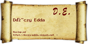 Dóczy Edda névjegykártya